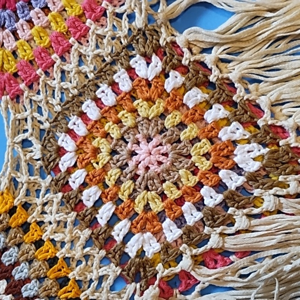 NWT Multicolor Boho Crochet Fringe Top - Picture 10 of 16